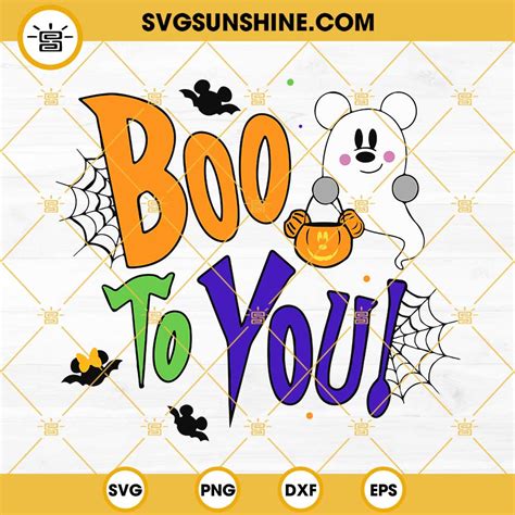 Boo To You Svg Boo Mickey Halloween Svg Happy Halloween Svg