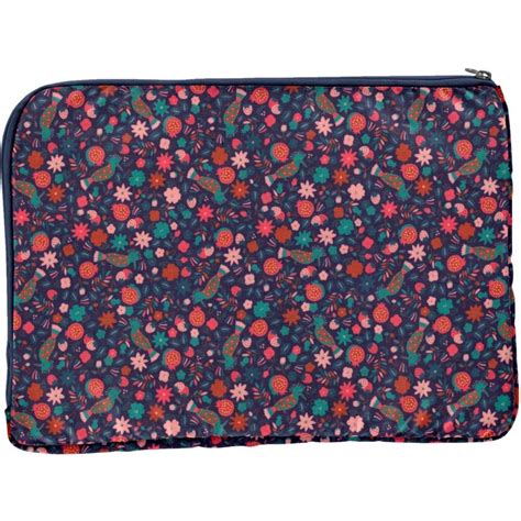 Pochette Ordinateur Pouces Huppette Fleurie Papa Pique Et Maman Coud