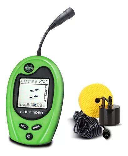 Localizador De Peixes Portátil Fio Sounder Fish Alarm Fi