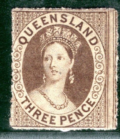 Australia States QUEENSLAND QV Chalon SG 16 3d Brown Mint LMM Cat 90