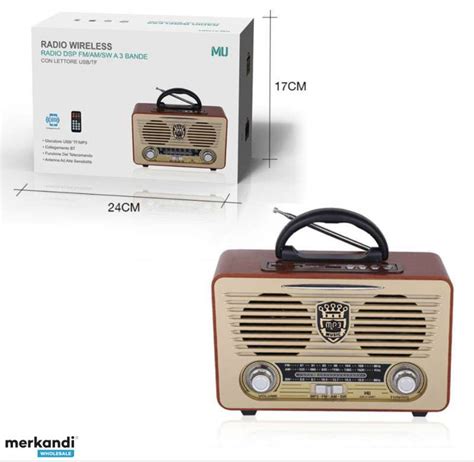 Portable En Bois Radio Retro Sans Fil Bluetooth HIFI Haut Parleur