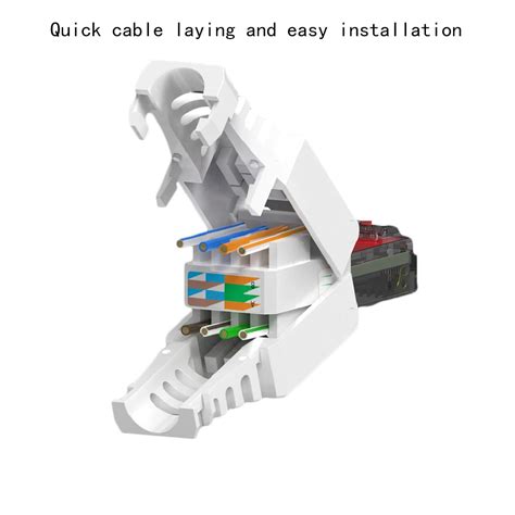 Crystal Head Plug Network Connector No Crimp Rj Connectors Ethernet