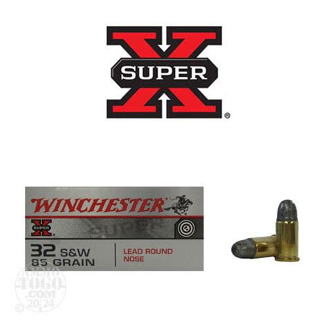 32 Smith Wesson Ammo 50 Rounds Of 85 Grain Lead Round Nose LRN By