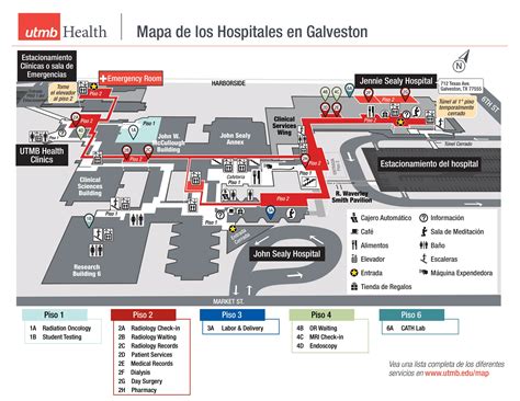UTMB Galveston Jennie Sealy Hospital Map (2022) - All Maps