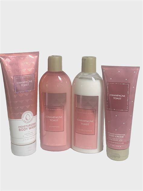 Bath Body Works Champagne Toast Shampoo Conditioner Body Wash Cream