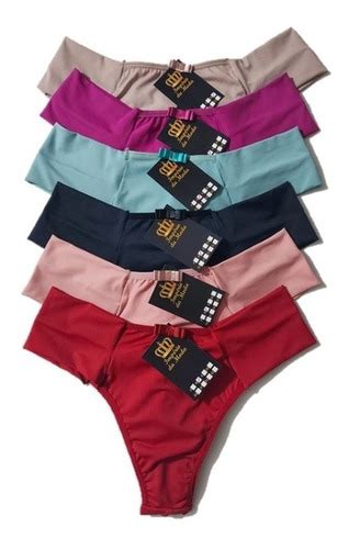 Kit Calcinhas Poliamida Fio Duplo Lingerie Sensual Lisa Parcelamento Sem Juros