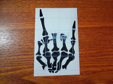 Skeleton Fingers Decal Skull Hand Fuck You Vinyl Decal For Car Or Truck Ebay