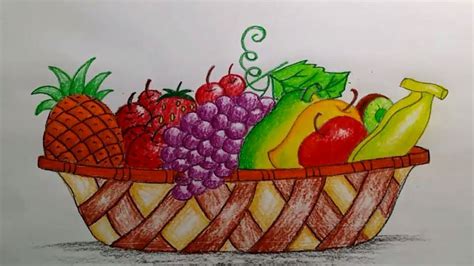 Fruit Basket Drawing at GetDrawings | Free download