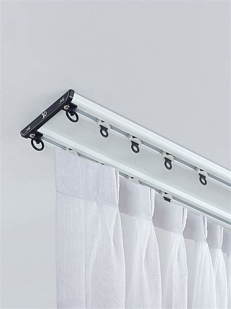 CHRY36 Concealed Aluminium Ceiling Double Curtain Tracks White Black ...