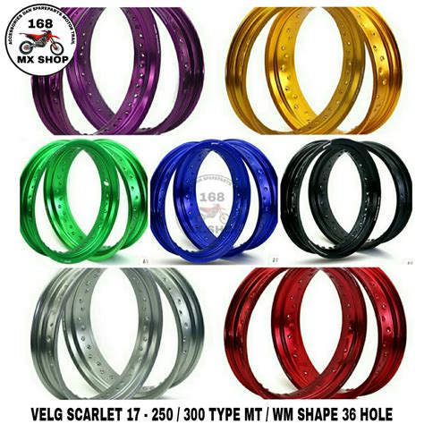 Jual Velg Velek Velk Vlek Pelek Pelk Supermoto Rim Aloy Scarlet Ring R