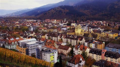 Wallpaper Germany, city, houses, buildings, mountains, top view ...