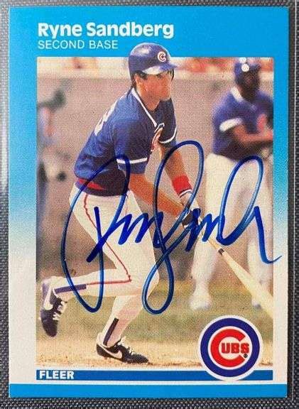 Fleer Ryne Sandberg Autographed Matthew Bullock Auctioneers