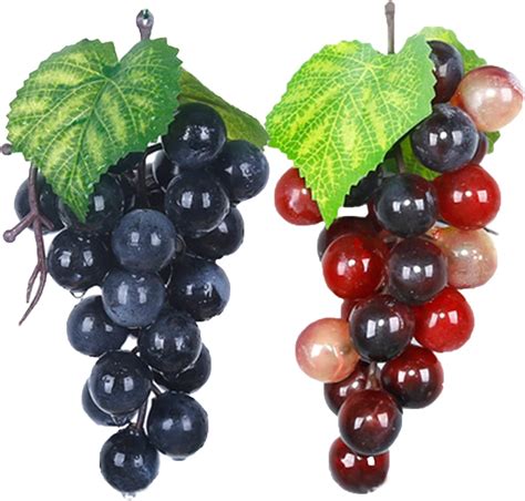 2 Pcs Artificiale Uva Grappoli D Uva Decorazione Di Frutta D Uva