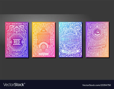 Label on color gradient background vintage logo Vector Image