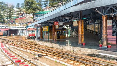 The Kalka Shimla Toy Train At Shimla Railway Station Editorial Stock