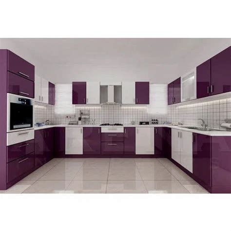 Stainless Steel L Shape Modular Kitchen Warranty Years Kitchen