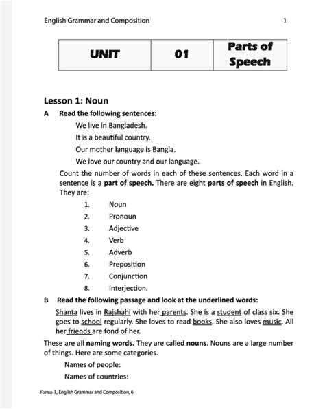 Parts Of Speech English Assignment Teachmint