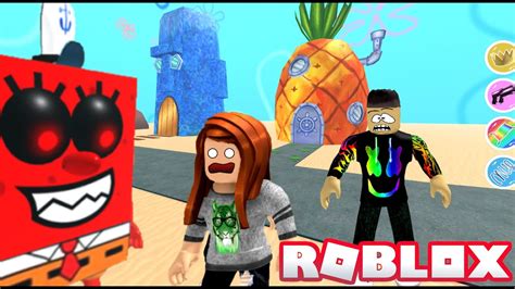 Escapando Do Bob Esponja Malvado Roblox Youtube