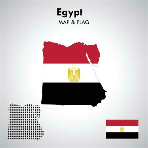 Egypt map and flag design free vector file 24523644 Vector Art at Vecteezy