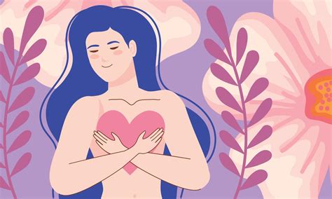 Naked Woman With Love Heart Vector Art At Vecteezy