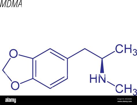 Fórmula Esquelética De Mdma Molécula Química Farmacológica Imagen Vector De Stock Alamy