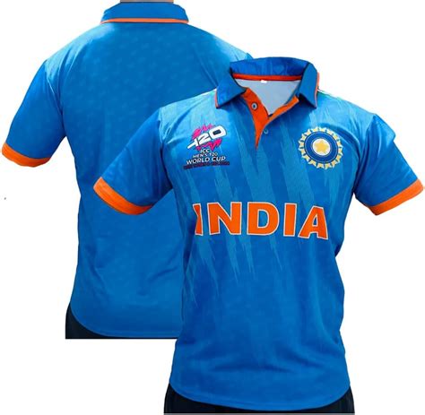 Amazon.com: India Cricket Jersey 2024 T20 USA - Adult DesiToGo Blue ...