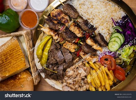 Doner Kebab Platter Salad Stock Photo 2191135375 | Shutterstock