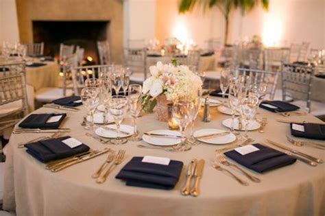 Ivory Table Linens With Navy Napkins Google Search Wedding Table