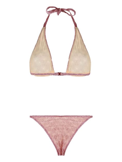 Missoni Metallic Threading Bikini Set Pink FARFETCH