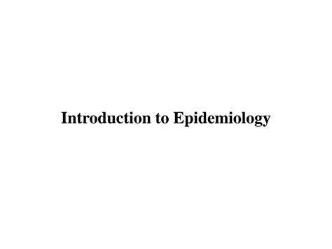 Solution Introduction To Epidemiology Studypool