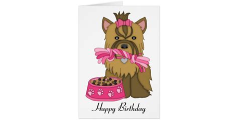 Yorkie Birthday Card | Zazzle