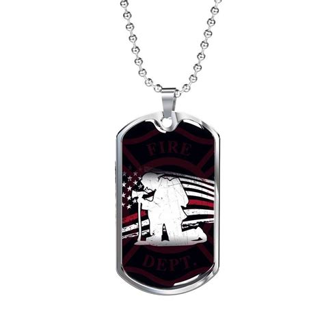 Kneeling Firefighter Necklace Fireman Necklace Firefighter Fireman