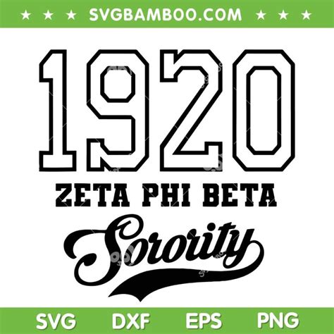 Zeta Phi Beta Sorority Est 1920 Svg Png