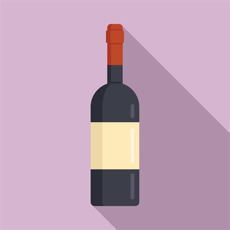 Italian Wine Bottle Icon Flat Style 14579764 Vector Art At Vecteezy