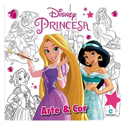 Livro De Colorir Arte Cor Disney Princesas Art Pel