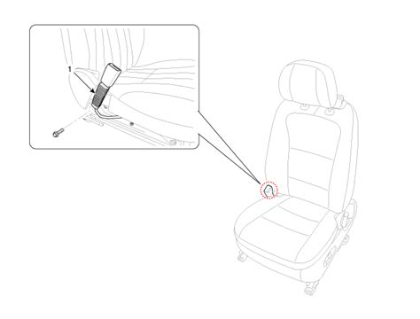 Hyundai Equus Front Seat Belt Buckle Components And Components