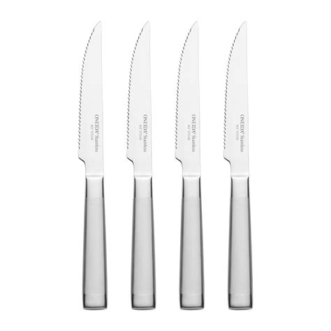 Performance 4 Piece Stainless Steel Steak Knives Oneida