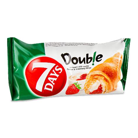 Круасан 7 Days Double зі смаком ванілі та полуниці 60г – онлайн ...