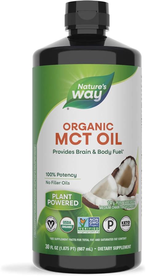 Natures Way Mct Oil From Coconut Pure Source No Filler Oils 30 Fl