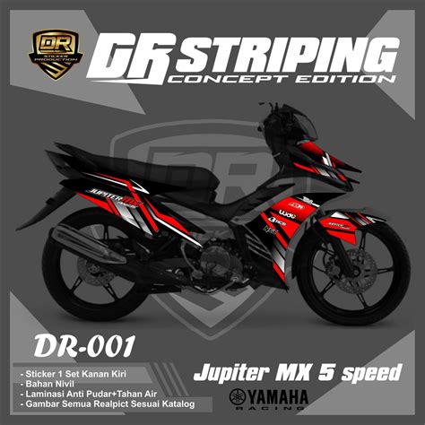 Jual 074Striping Yamaha Jupiter Mx 5 Speed Sticker Striping Keren Mx