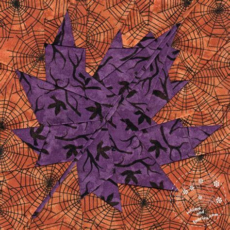 Fall Maple Leaf Paper Piecing Quilt Pattern Autumn Halloween