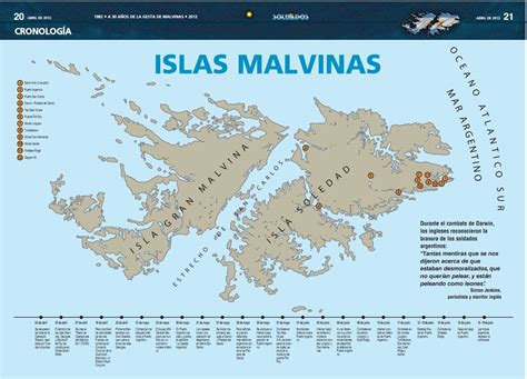 Infografía Cronología Y Ubicación De Lugares Históricos ~ Fdra Malvinas