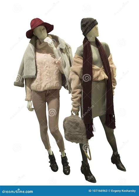 Two Full Length Female Mannequins Stock Image Image Of White Female