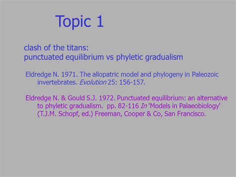 Macro Evolution Format Guided Reading Basic Papers Additional Papers