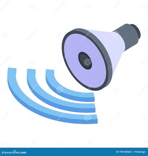 Soundproofing Sound Speaker Icon Isometric Style Stock Vector