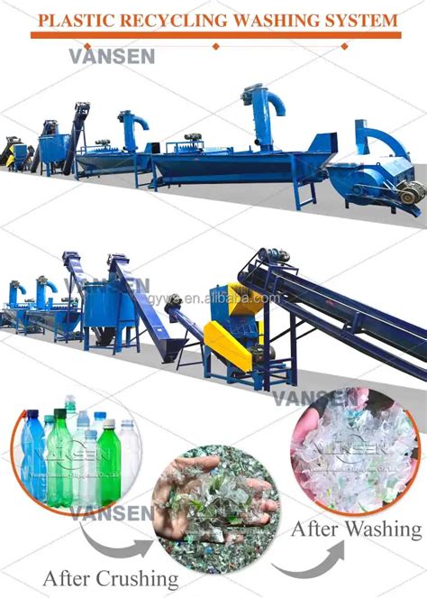 Waste Plastic Crushing Hot Washing Dryer Pp Pe Pet Film Drum Flakes