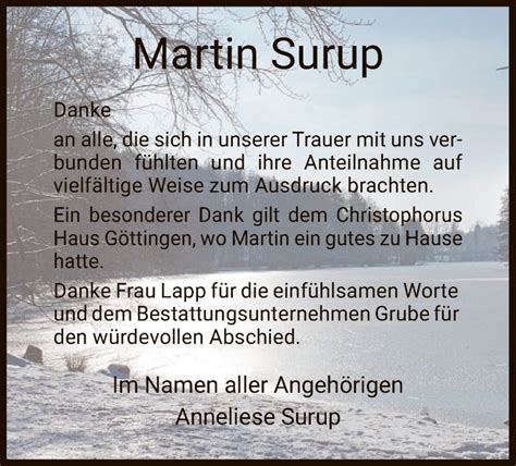 Traueranzeigen Von Martin Surup Trauer HNA De