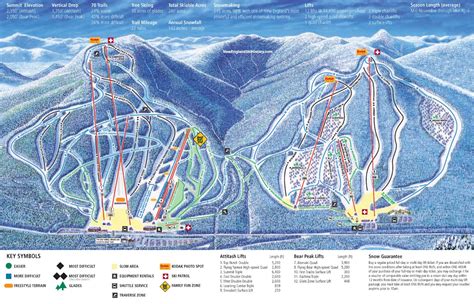 2004 05 Attitash Trail Map New England Ski Map Database