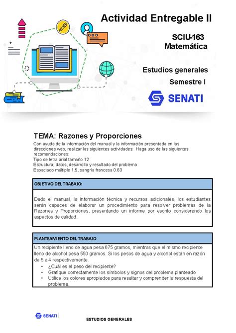 Mate 163 Actividad Entregable 2002 TEMA Razones Y Proporciones Con