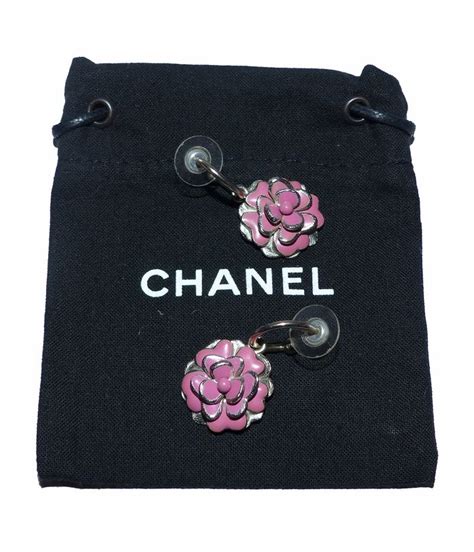 Depot Vente De Luxe En Ligne Chanel Boucles D Oreilles Camelia Rose Et